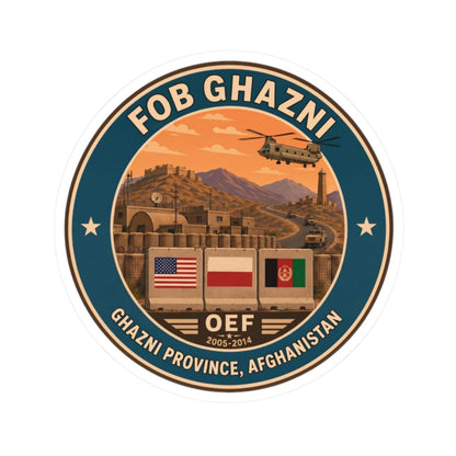 K-Factor Supply Co FOB Ghazni Icon Mk 1 Sticker 2" × 2"