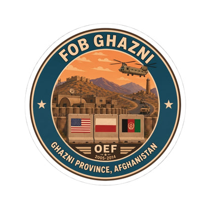 K-Factor Supply Co FOB Ghazni Icon Mk 1 Sticker 4" × 4"