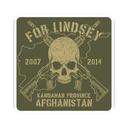 K-Factor Supply Co FOB Lindsey - Skull & Carbines Sticker 2" × 2"