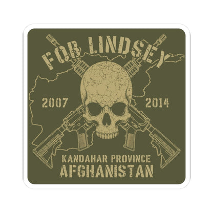 K-Factor Supply Co FOB Lindsey - Skull & Carbines Sticker 3" × 3"