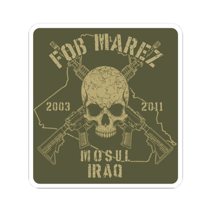 K-Factor Supply Co FOB Marez - Skull & Carbines Sticker 3" × 3"