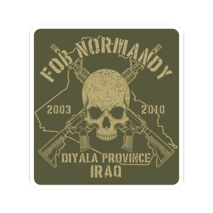 K-Factor Supply Co FOB Normandy - Skull & Carbines Sticker 2" × 2"