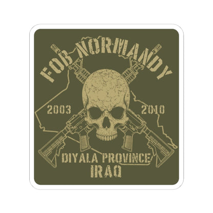 K-Factor Supply Co FOB Normandy - Skull & Carbines Sticker 6" × 6"
