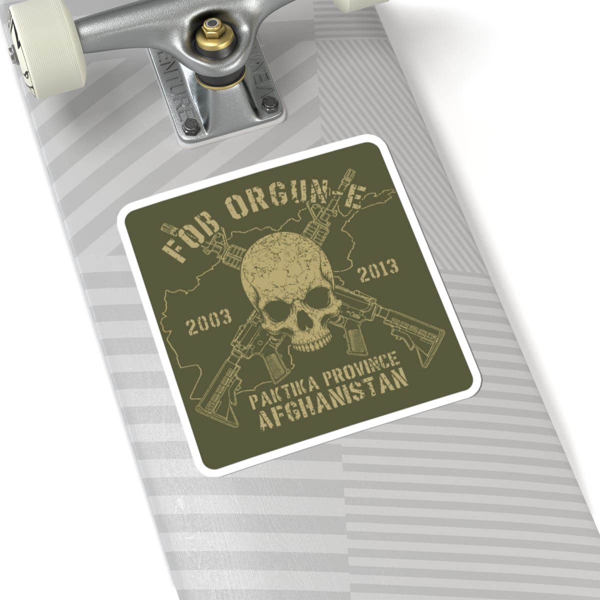 K-Factor Supply Co FOB Orgun-E - Skull & Carbines Sticker