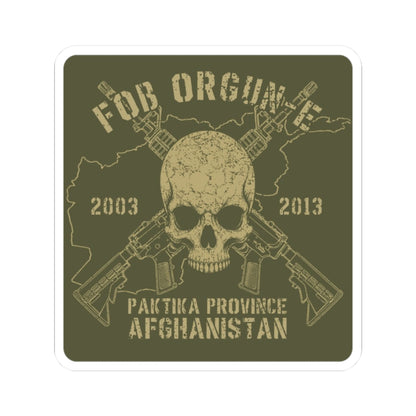 K-Factor Supply Co FOB Orgun-E - Skull & Carbines Sticker 2" × 2"