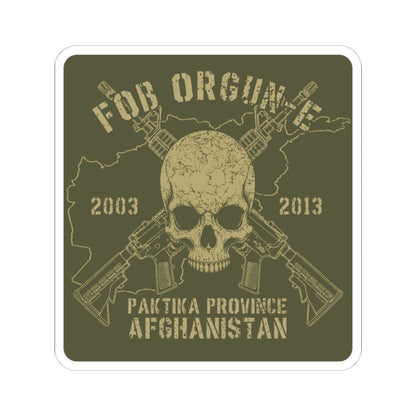 K-Factor Supply Co FOB Orgun-E - Skull & Carbines Sticker 6" × 6"