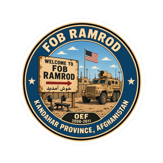 K-Factor Supply Co FOB Ramrod Icon Mk 1 Sticker 2" × 2"