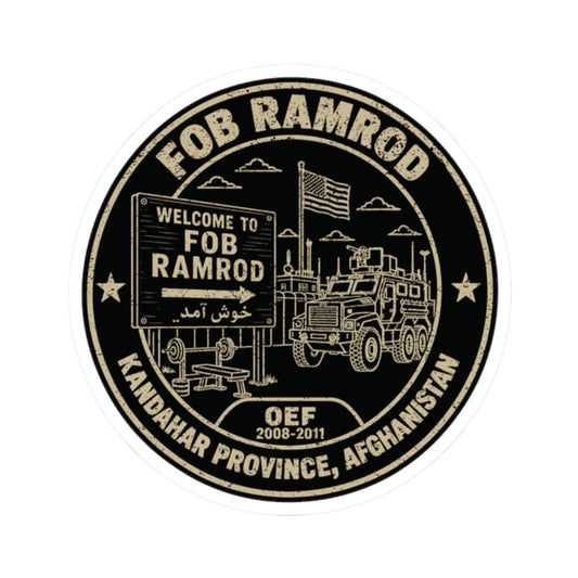 K-Factor Supply Co FOB Ramrod Icon Mk 2 Sticker 2" × 2"