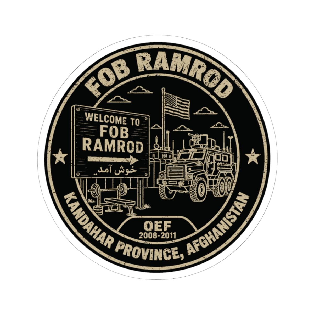 K-Factor Supply Co FOB Ramrod Icon Mk 2 Sticker 6" × 6"