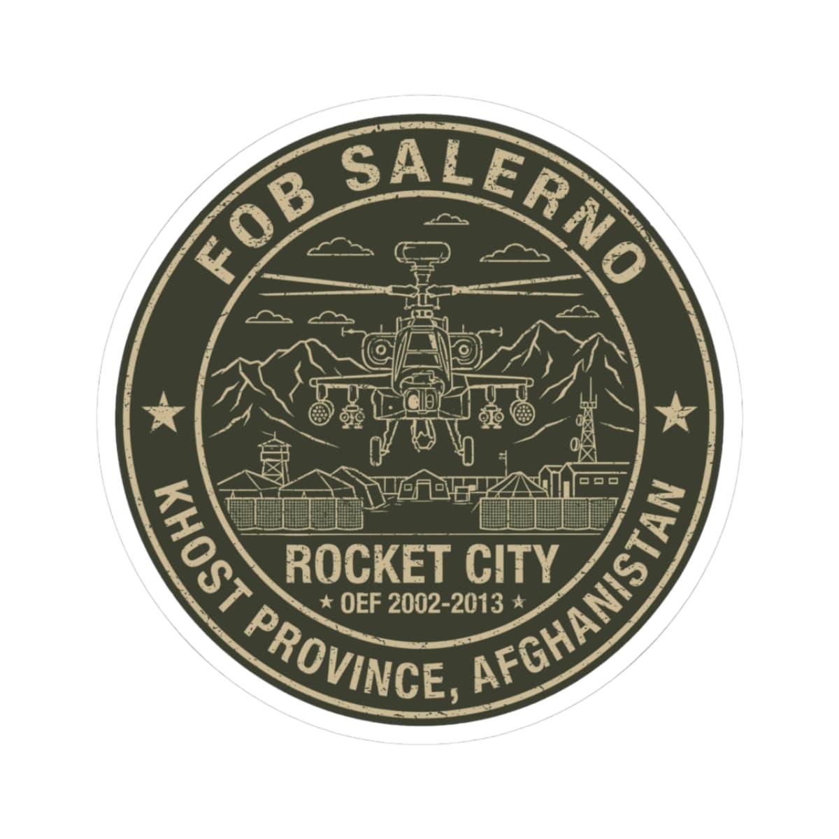 K-Factor Supply Co FOB Salerno Icon Mk 2 Sticker 3" × 3"