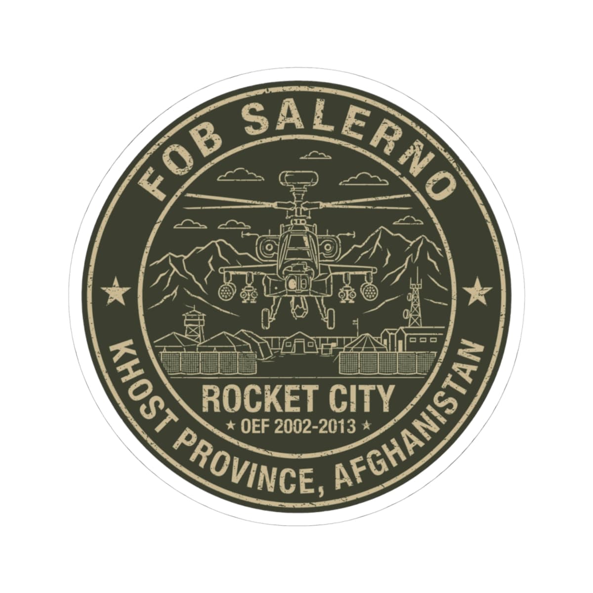 K-Factor Supply Co FOB Salerno Icon Mk 2 Sticker 4" × 4"