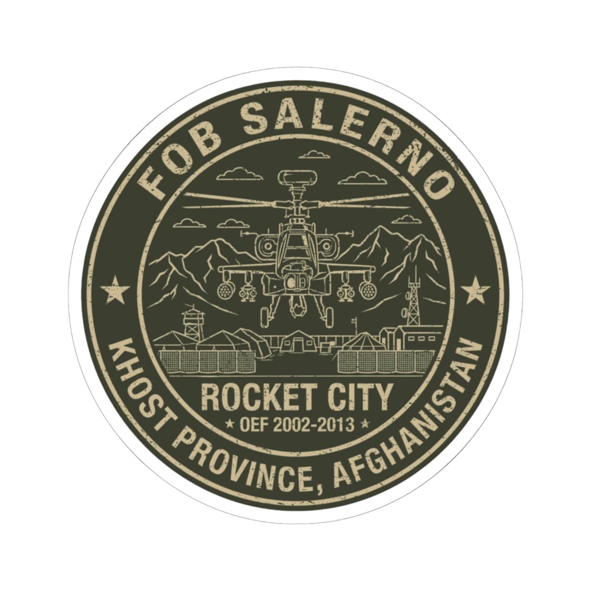K-Factor Supply Co FOB Salerno Icon Mk 2 Sticker 6" × 6"