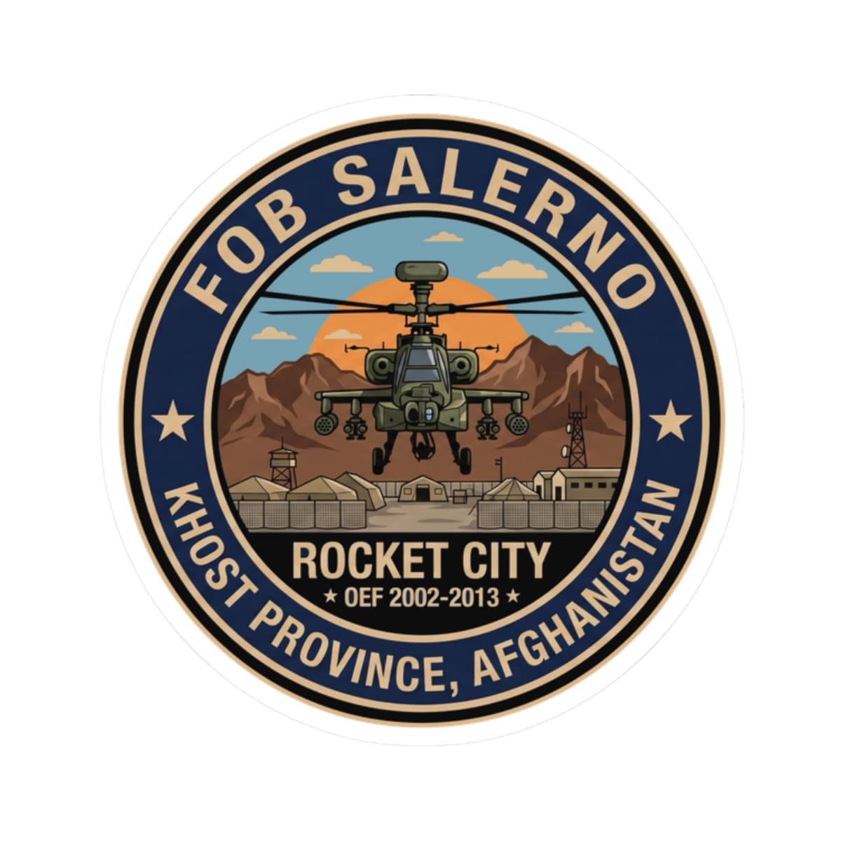 K-Factor Supply Co FOB Salerno Icon Sticker Mk 1 2" × 2"