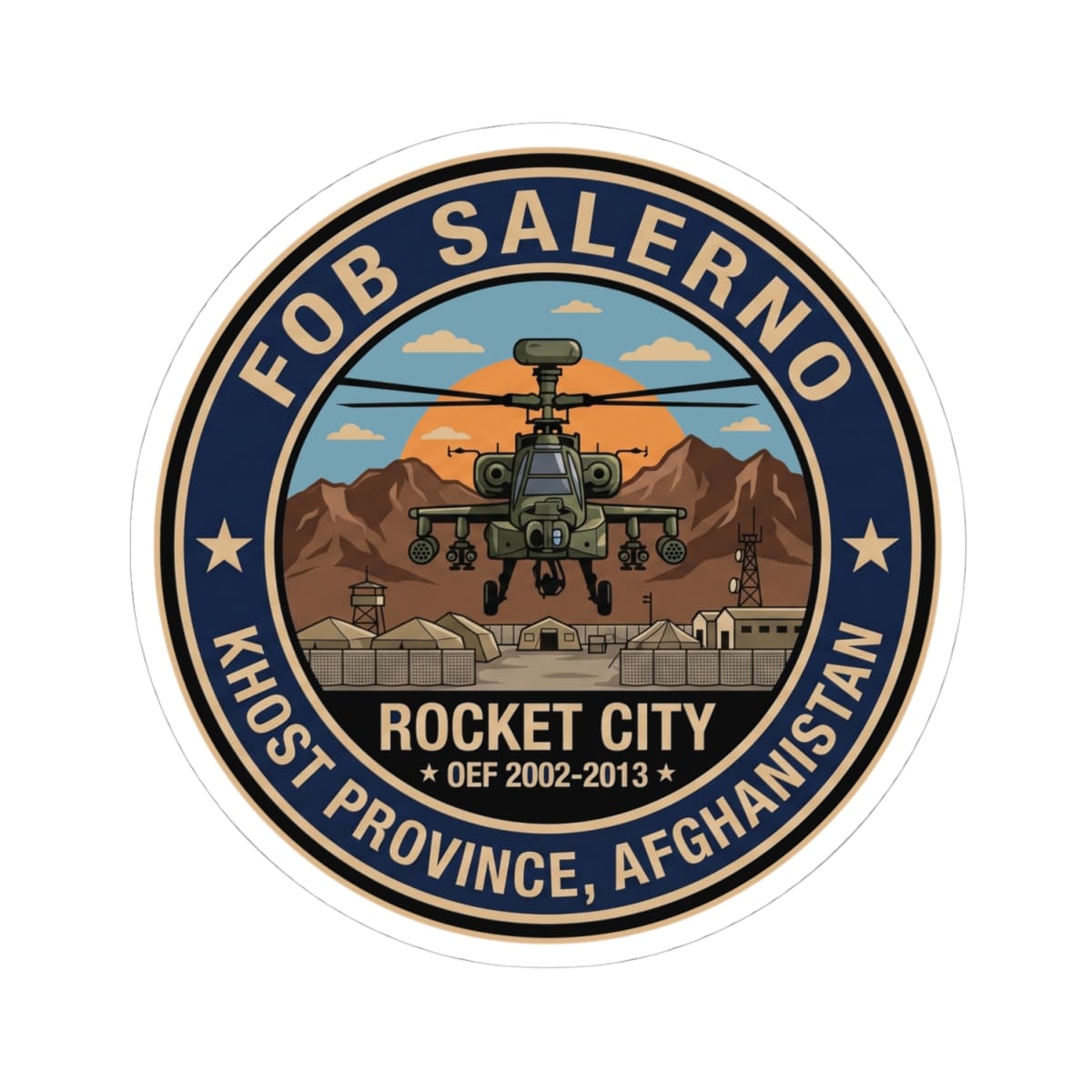K-Factor Supply Co FOB Salerno Icon Sticker Mk 1 4" × 4"