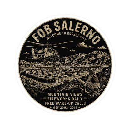 K-Factor Supply Co FOB Salerno Rocket City Sticker 2" × 2"