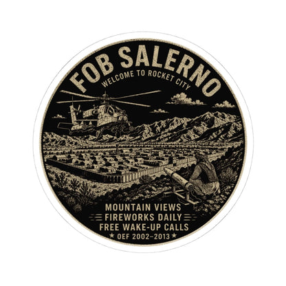 K-Factor Supply Co FOB Salerno Rocket City Sticker 4" × 4"