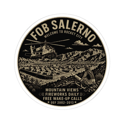 K-Factor Supply Co FOB Salerno Rocket City Sticker 6" × 6"