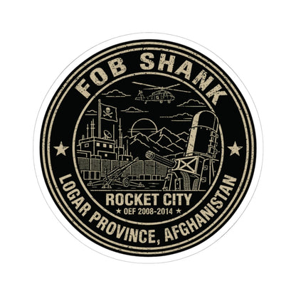 K-Factor Supply Co FOB Shank Icon Mk 2 Sticker 6" × 6" / White