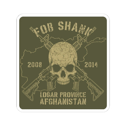 K-Factor Supply Co FOB Shank - Skull & Carbines Sticker 4" × 4"