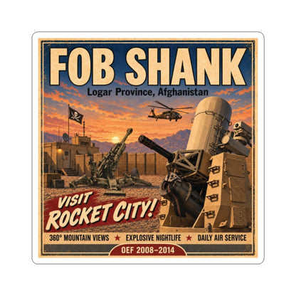 K-Factor Supply Co FOB Shank Travel Sticker 2" × 2"