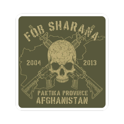 K-Factor Supply Co FOB Sharana - Skull & Carbines Sticker 2" × 2"