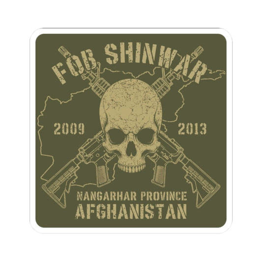 K-Factor Supply Co FOB Shinwar - Skull & Carbines Sticker 2" × 2"