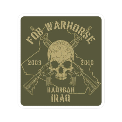 K-Factor Supply Co FOB Warhorse - Skull & Carbines Sticker 2" × 2"