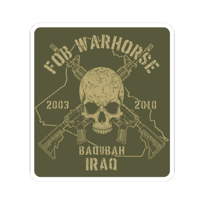 K-Factor Supply Co FOB Warhorse - Skull & Carbines Sticker 3" × 3"