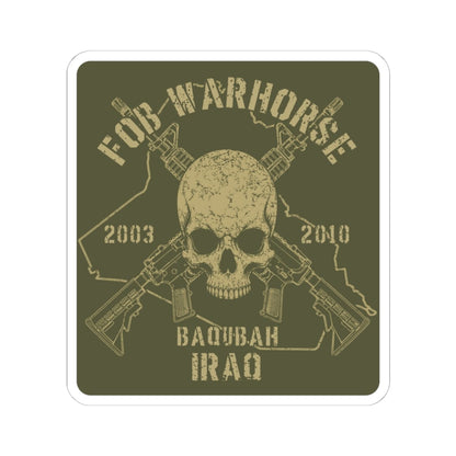 K-Factor Supply Co FOB Warhorse - Skull & Carbines Sticker 4" × 4"
