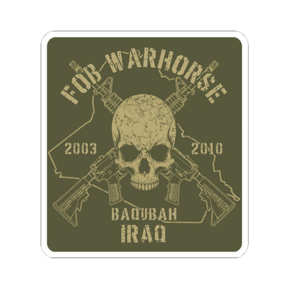 K-Factor Supply Co FOB Warhorse - Skull & Carbines Sticker 6" × 6"
