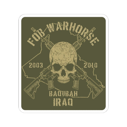 K-Factor Supply Co FOB Warhorse - Skull & Carbines Sticker 6" × 6"
