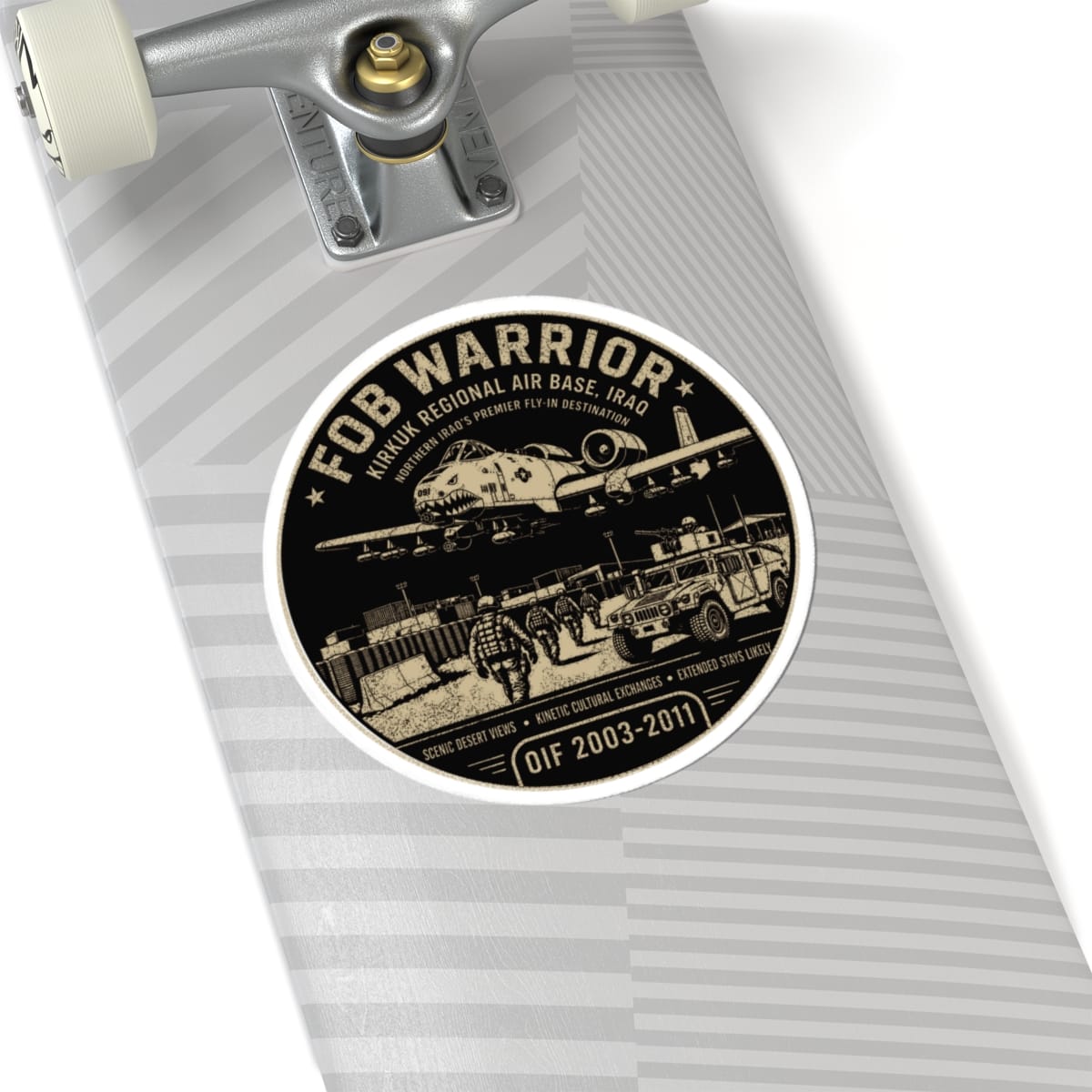 K-Factor Supply Co FOB Warrior (Kirkuk) Fly-In Destination Sticker