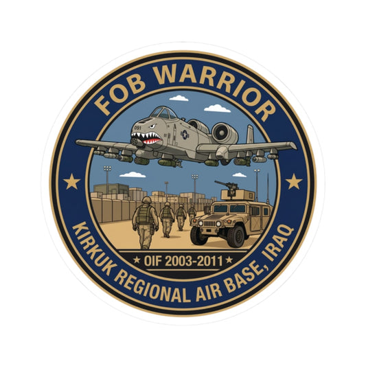 K-Factor Supply Co FOB Warrior (Kirkuk) Icon Mk 1 Sticker 2" × 2"