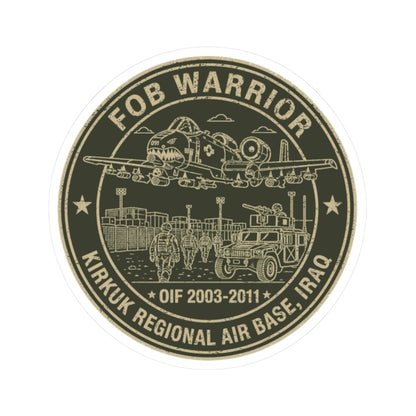 K-Factor Supply Co FOB Warrior (Kirkuk) Icon Mk 2 Sticker 2" × 2"