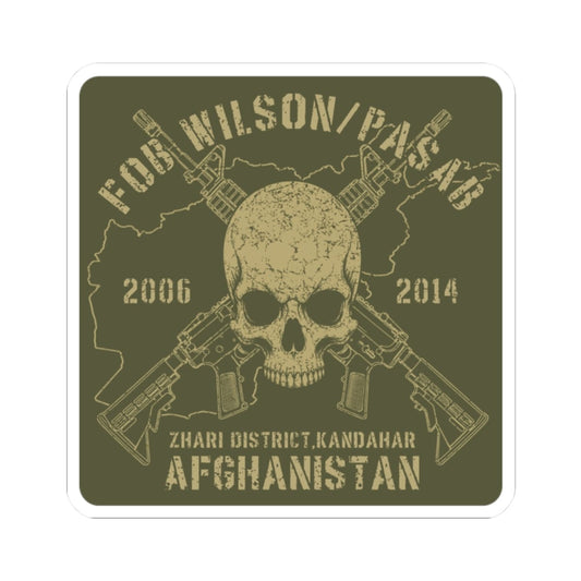 K-Factor Supply Co FOB Wilson - Skulls & Carbines Sticker 2" × 2"