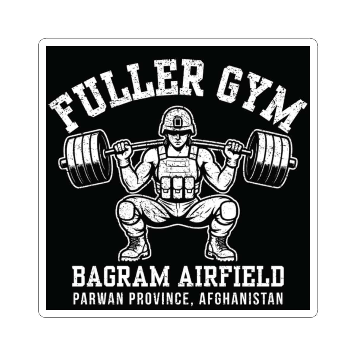 K-Factor Supply Co Fuller Gym Mk 2 Sticker 2" × 2" / White