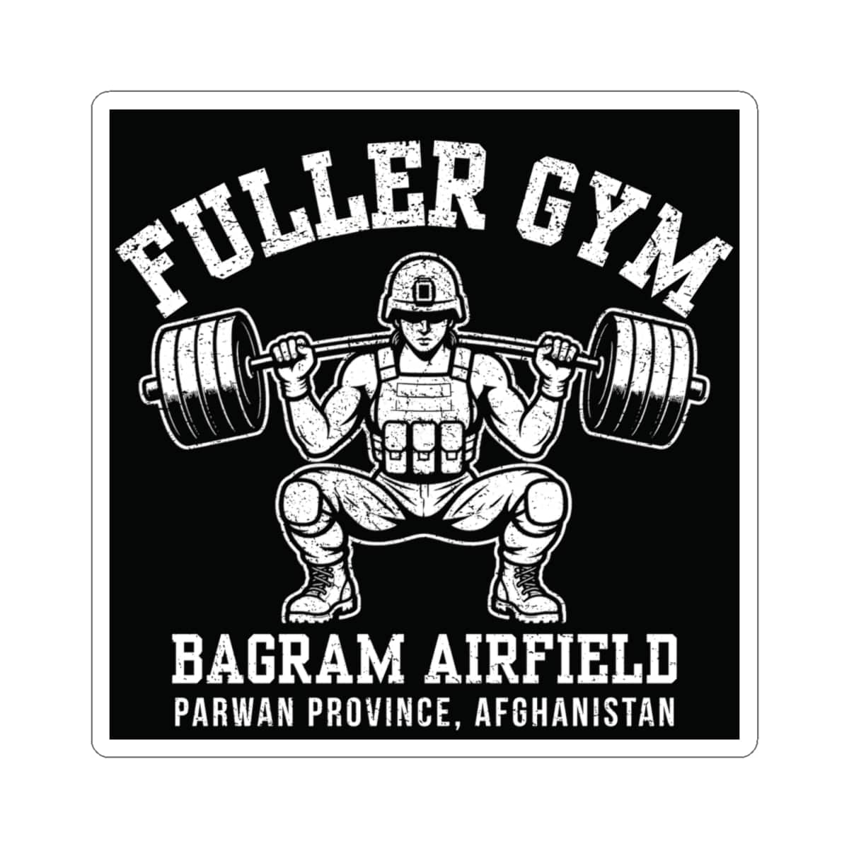 K-Factor Supply Co Fuller Gym Mk 2 Sticker 4" × 4" / White