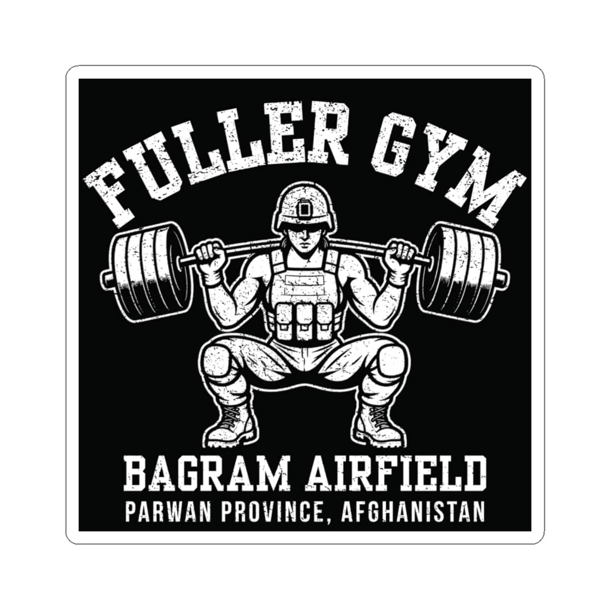 K-Factor Supply Co Fuller Gym Mk 2 Sticker 6" × 6" / White