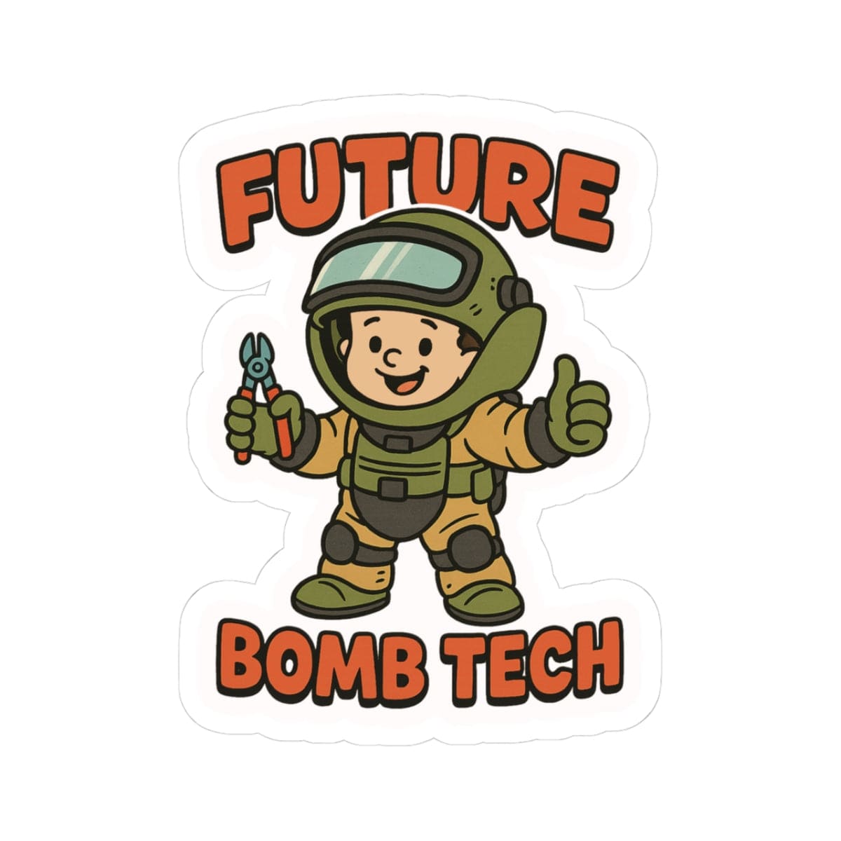 K-Factor Supply Co Future Bomb Tech Mk 1 Mod 0 Sticker 3" × 3"