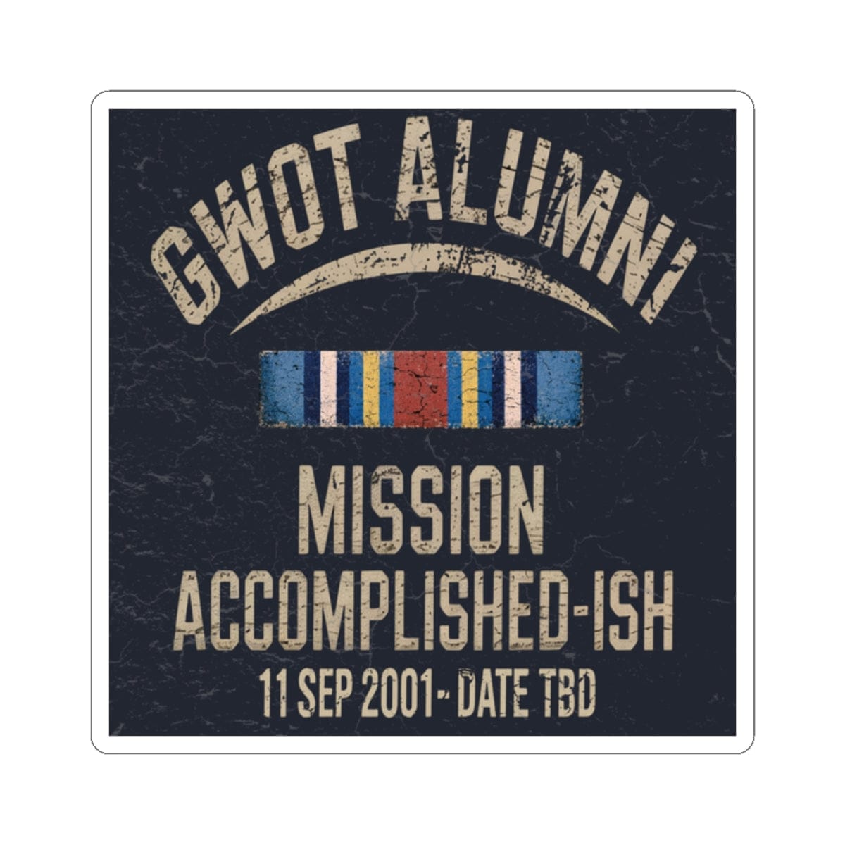 K-Factor Supply Co GWOT Alumni MK 2 (GWOT-E) Sticker 2" × 2"