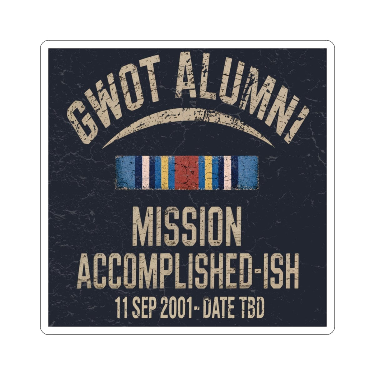 K-Factor Supply Co GWOT Alumni MK 2 (GWOT-E) Sticker 3" × 3"