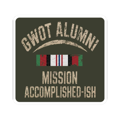 K-Factor Supply Co GWOT Alumni Mk 2 Mod 2 (ACM) Sticker 2" × 2" / White
