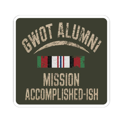 K-Factor Supply Co GWOT Alumni Mk 2 Mod 2 (ACM) Sticker 6" × 6" / White