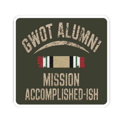 K-Factor Supply Co GWOT Alumni Mk 2 Mod 3 (ICM) Sticker 4" × 4" / White