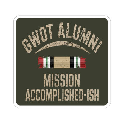 K-Factor Supply Co GWOT Alumni Mk 2 Mod 3 (ICM) Sticker 6" × 6" / White