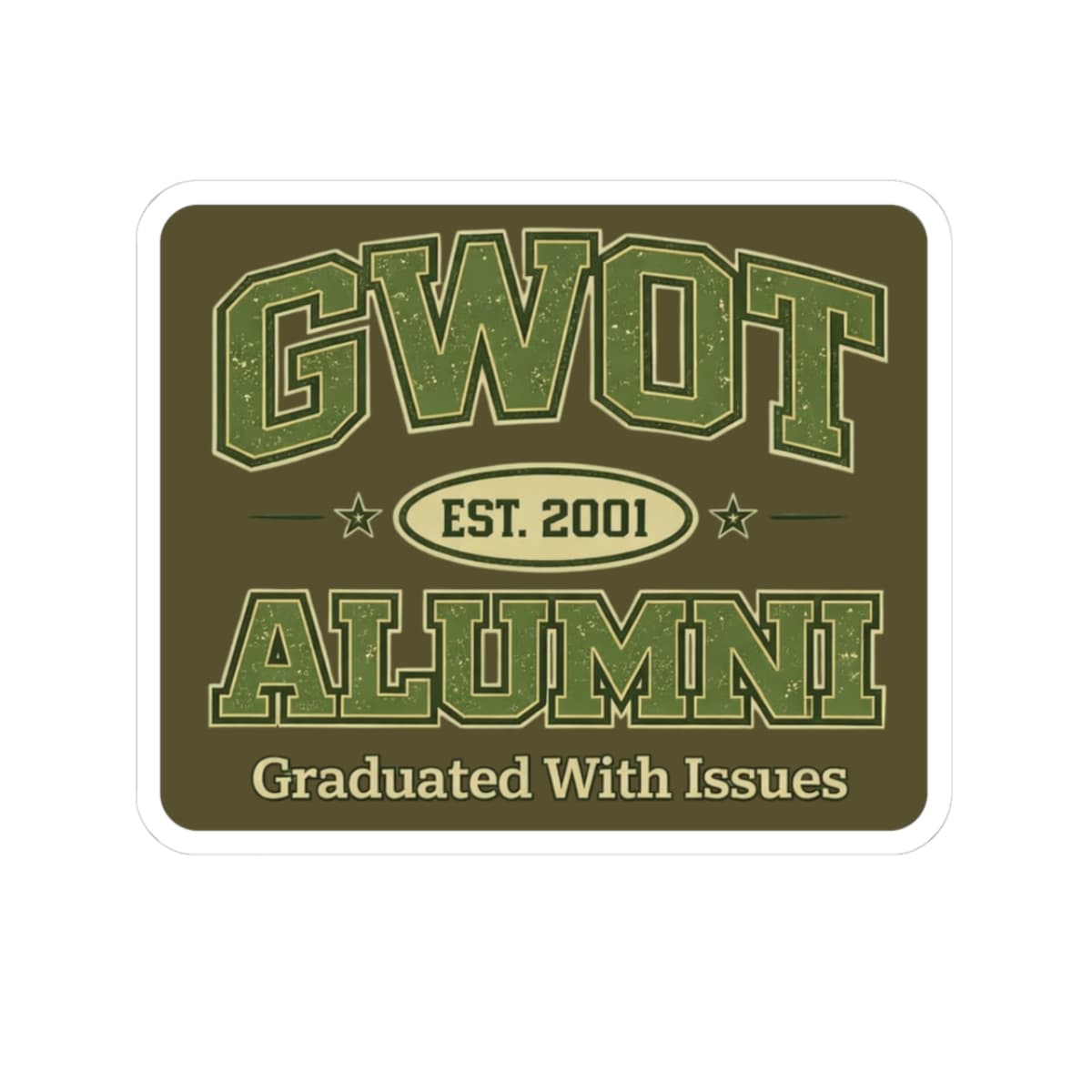 K-Factor Supply Co GWOT Alumni Mk 4 Mod 1 Sticker 3" × 3"