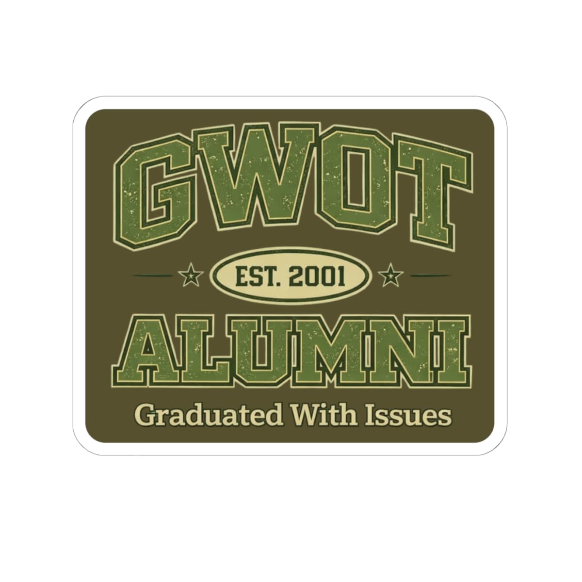 K-Factor Supply Co GWOT Alumni Mk 4 Mod 1 Sticker 6" × 6"
