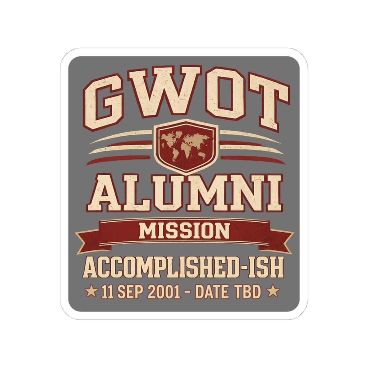K-Factor Supply Co GWOT Alumni MK3 Sticker 4" × 4"