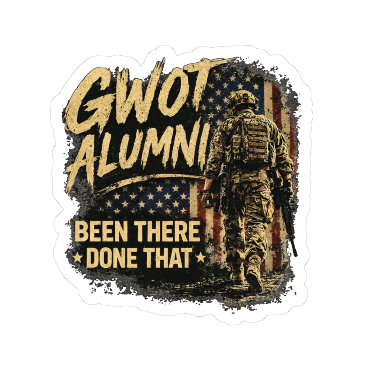 K-Factor Supply Co GWOT Alumni MK5 Sticker 3" × 3"