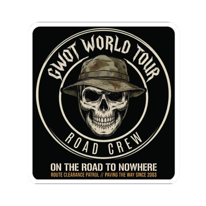K-Factor Supply Co GWOT Road Crew Icon Sticker 2" × 2" / White